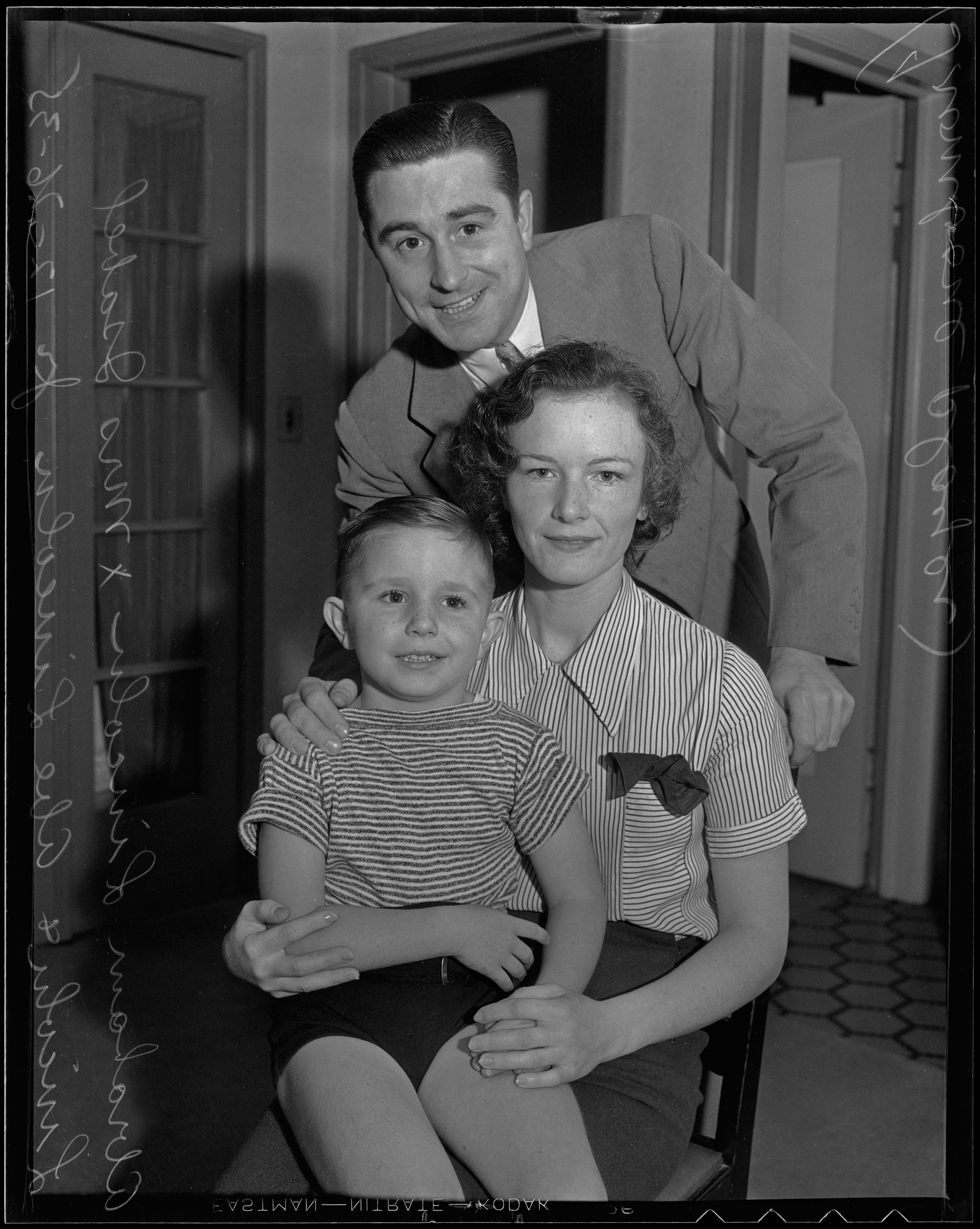 Abram Lincoln with wife Isabelle and son Abram Jr., 1935