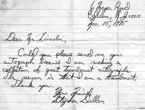 Fan letter from Steve Dillon, November 15, 1975